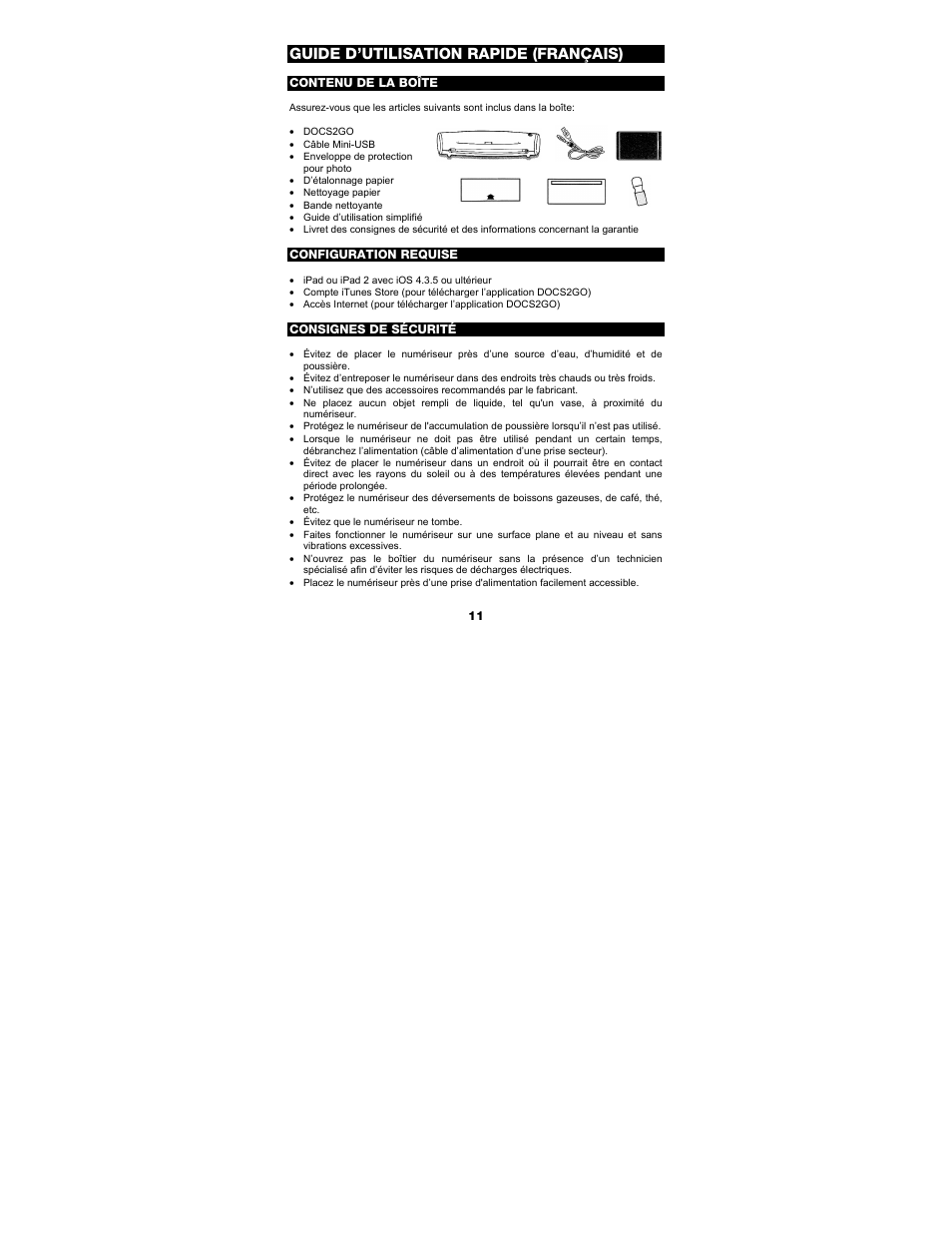 Guide d’utilisation rapide (français) | ION Audio Docs 2 Go User Manual | Page 11 / 32