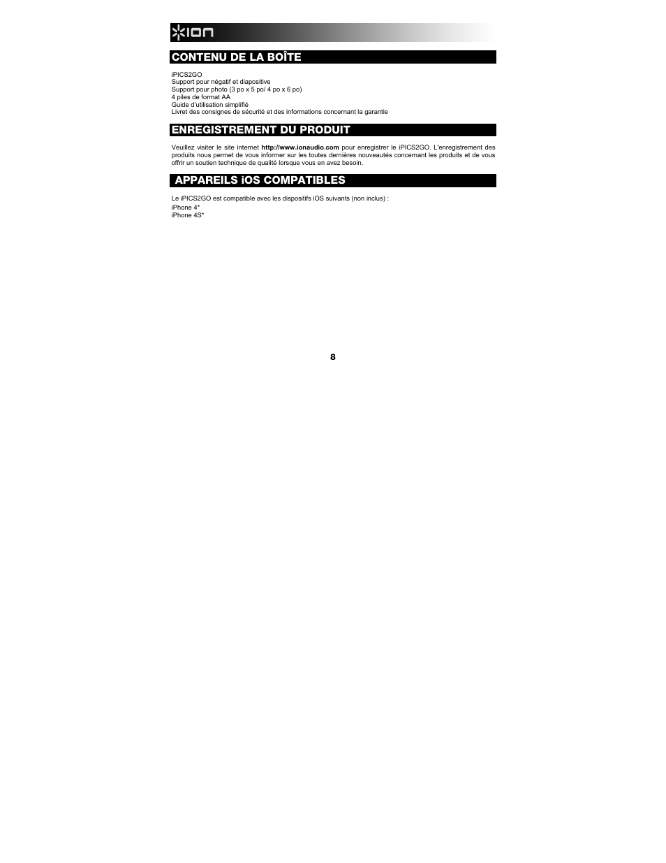 ION Audio iPics 2 Go User Manual | Page 8 / 20