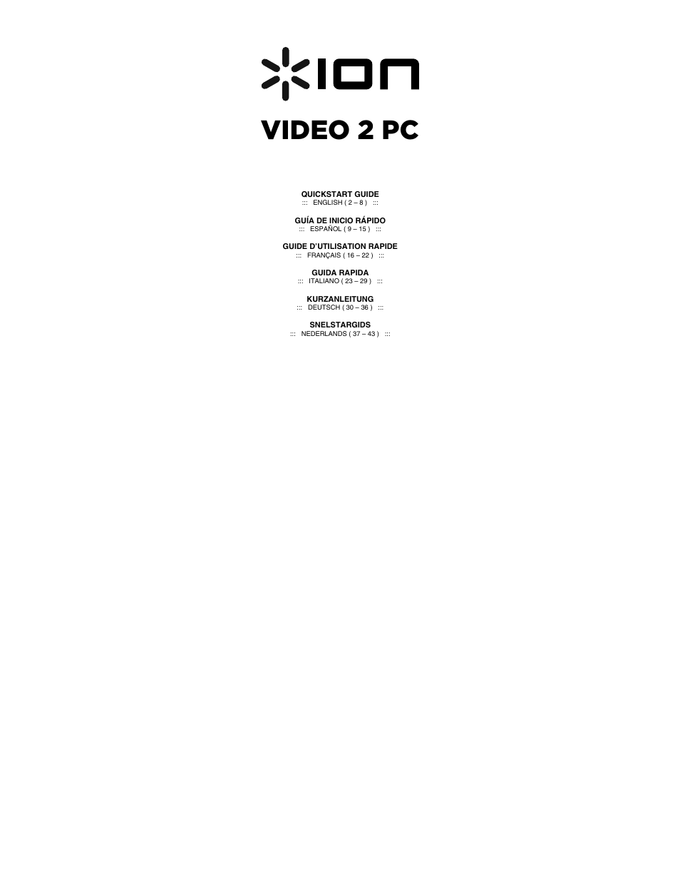 ION Audio Video 2 PC MKII User Manual | 44 pages