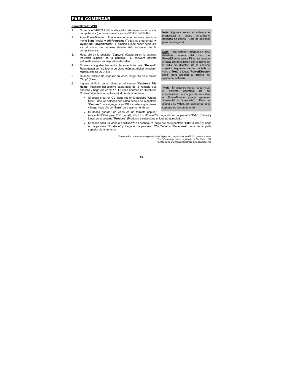 Para comenzar | ION Audio Video 2 PC MKII User Manual | Page 13 / 44