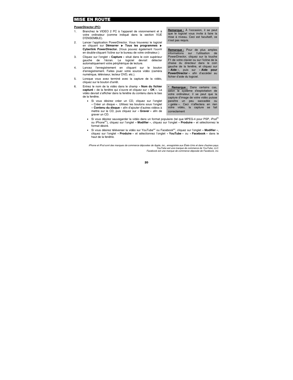 Mise en route | ION Audio Video 2 PC MKII User Manual | Page 20 / 44