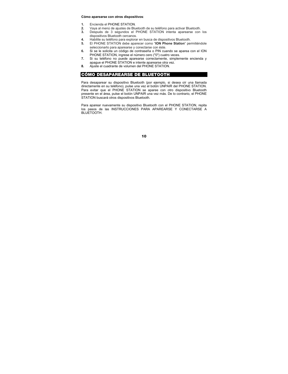 ION Audio Phone Station User Manual | Page 10 / 32
