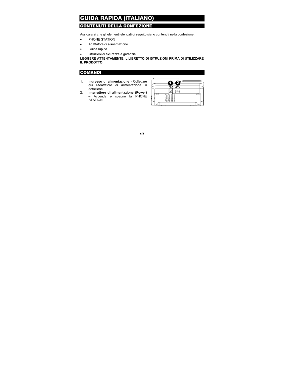 Guida rapida (italiano) | ION Audio Phone Station User Manual | Page 17 / 32