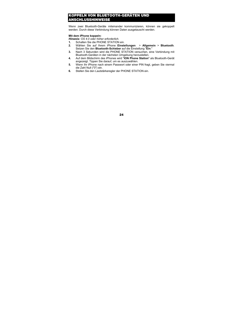 ION Audio Phone Station User Manual | Page 24 / 32