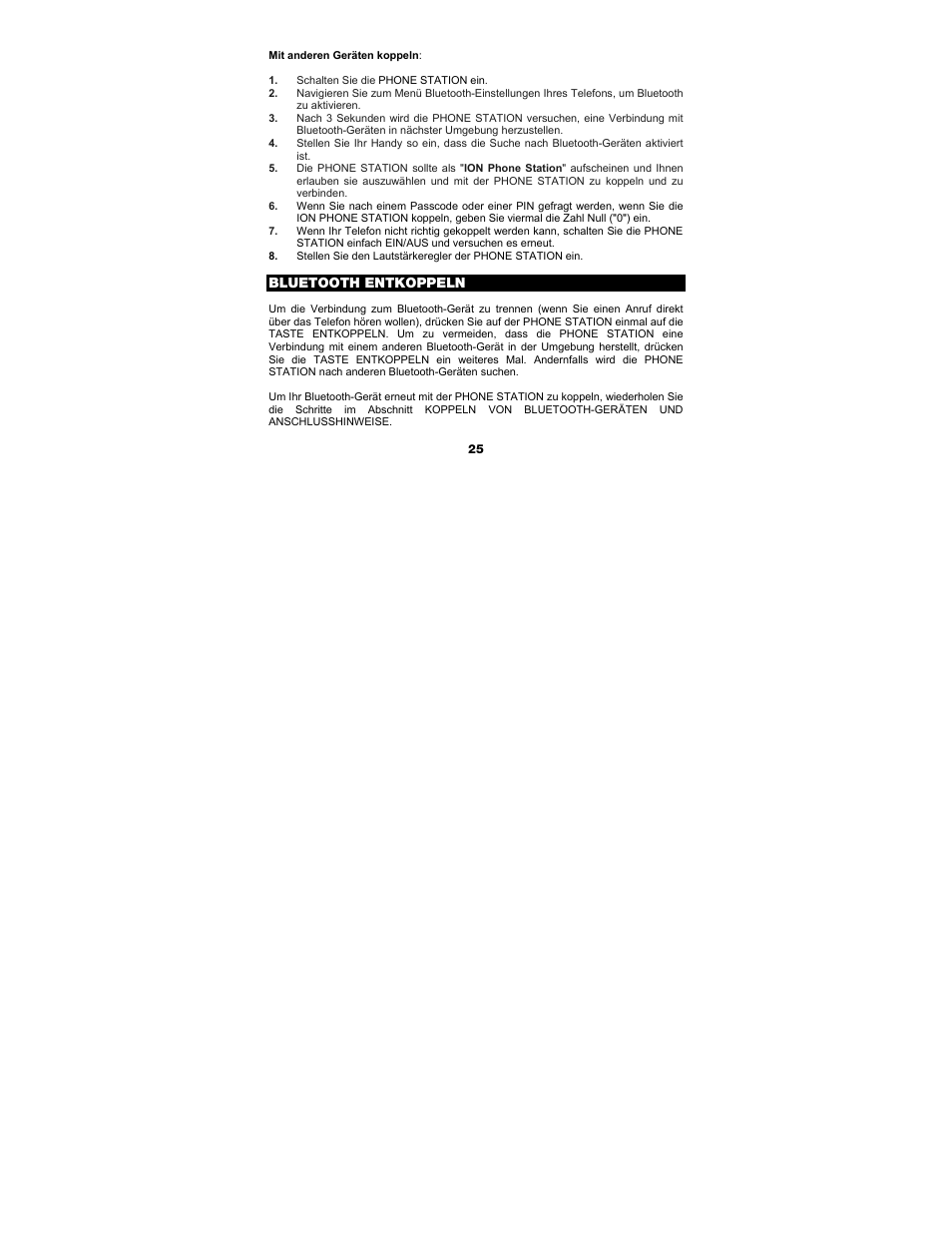 ION Audio Phone Station User Manual | Page 25 / 32