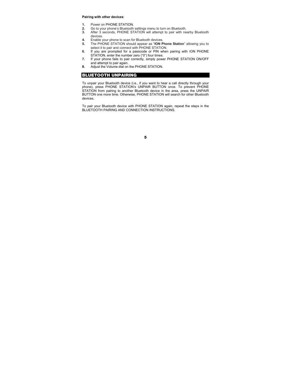 ION Audio Phone Station User Manual | Page 5 / 32
