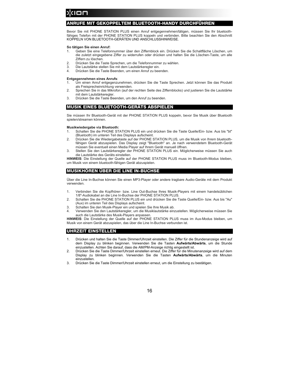 ION Audio Phone Station Plus User Manual | Page 16 / 20