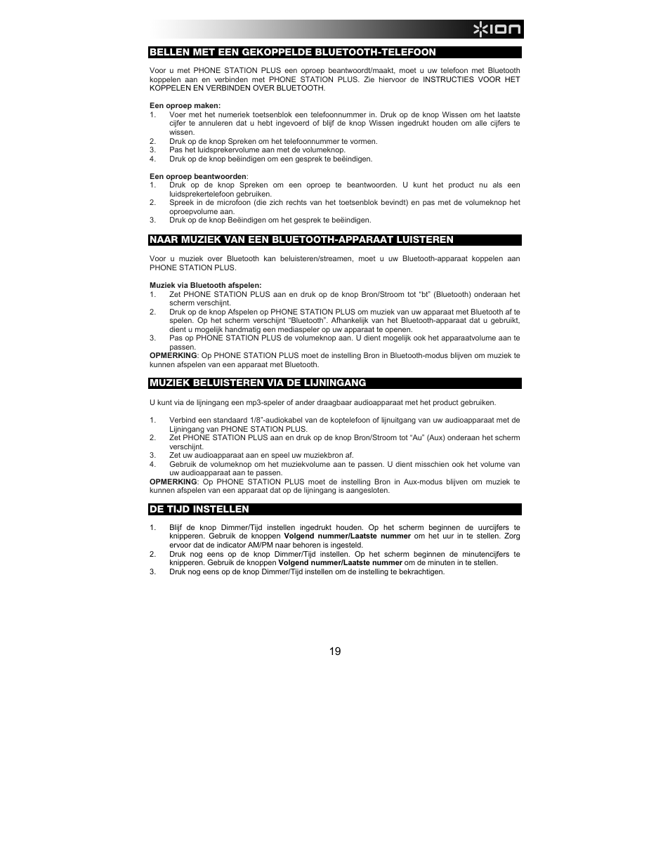 ION Audio Phone Station Plus User Manual | Page 19 / 20