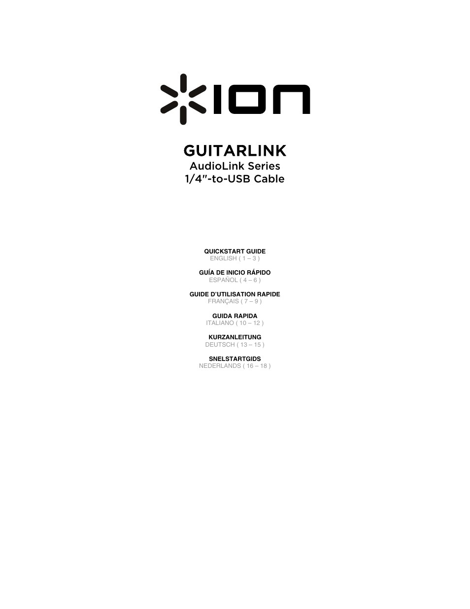 ION Audio GuitarLink User Manual | 22 pages