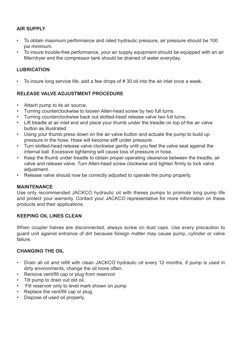 Jackco Model 840 w/ Hydraulic Hose User Manual | Page 4 / 8