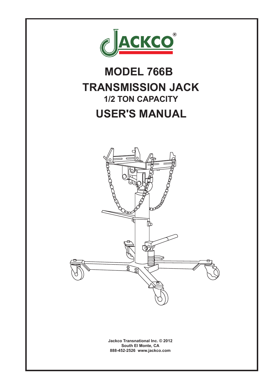 Jackco Model 766B User Manual | 6 pages