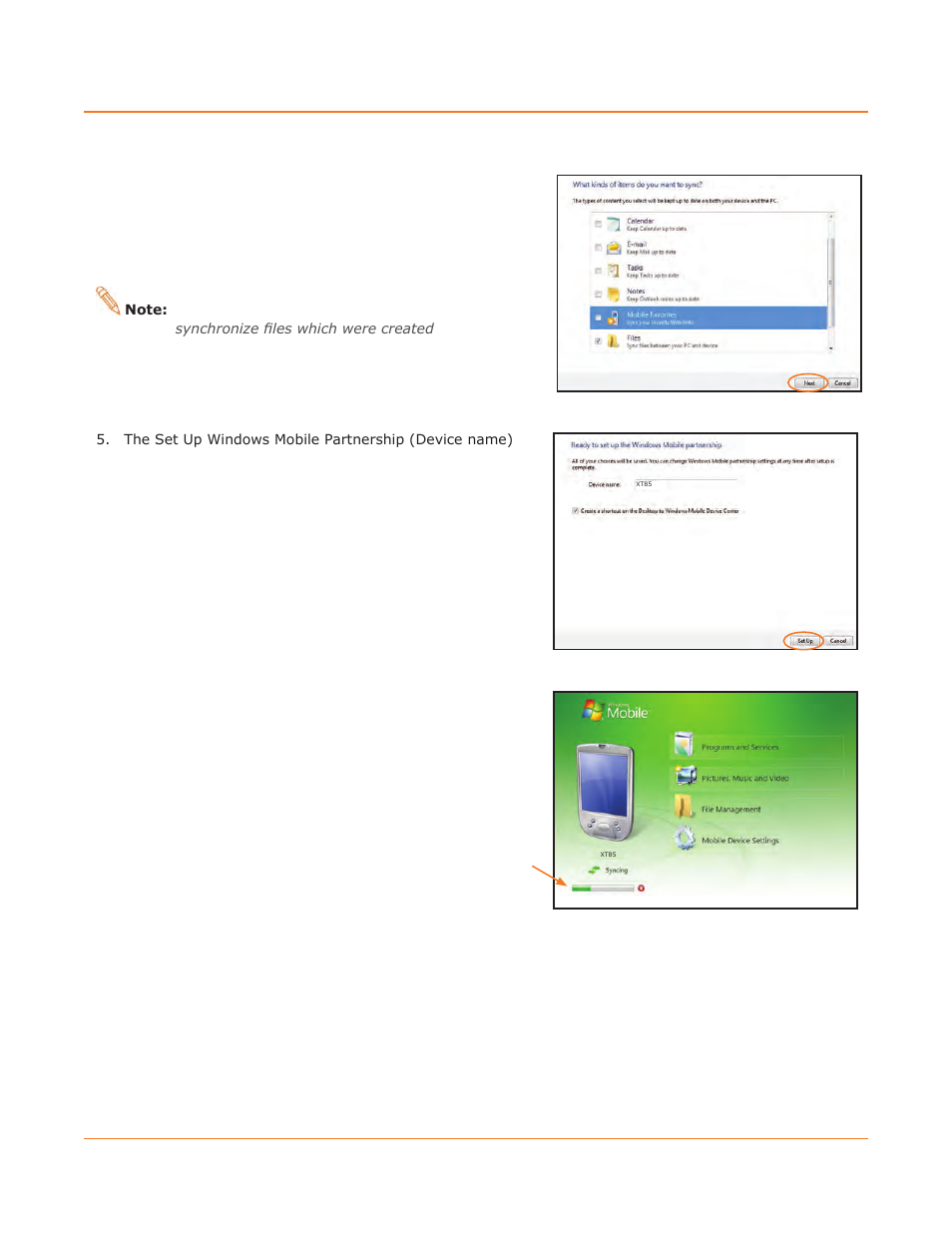 Xt85 user manual, Synchronization | Janam XT85 User Manual | Page 54 / 84