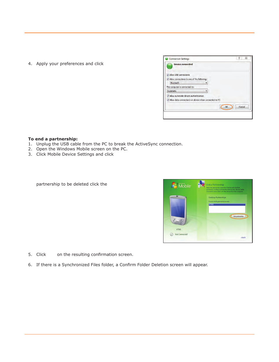 Xt85 user manual, Synchronization | Janam XT85 User Manual | Page 56 / 84