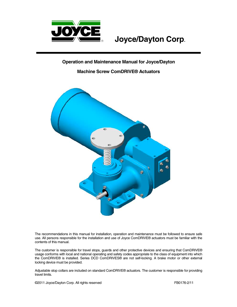Joyce DCD3230 User Manual | 10 pages