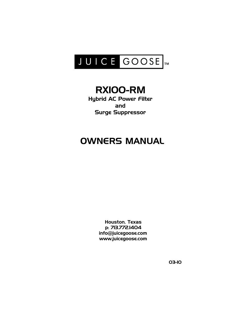 JuiceGoose RX100-RM User Manual | 6 pages