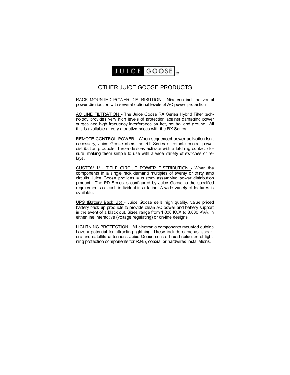 JuiceGoose CQ Series - Power Sequencers User Manual | Page 11 / 12