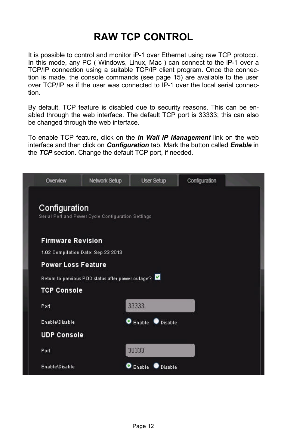 Raw tcp control | JuiceGoose iP 1 (Piwi) User Manual | Page 13 / 20