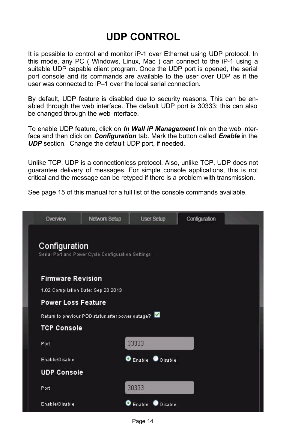 Udp control | JuiceGoose iP 1 (Piwi) User Manual | Page 15 / 20