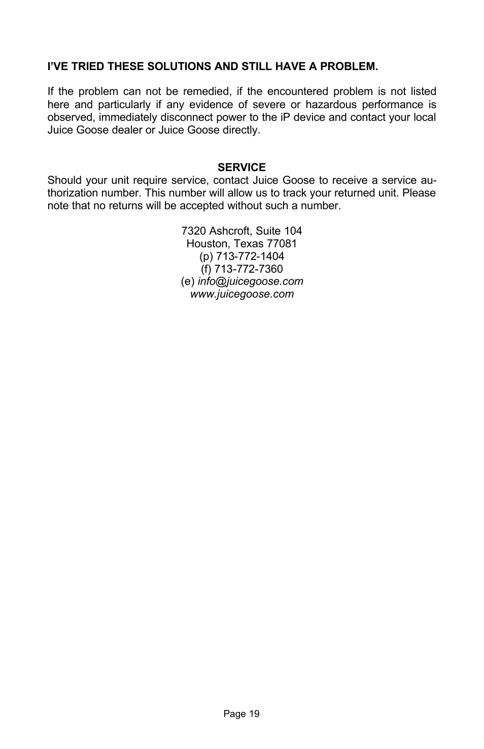 JuiceGoose iP 1 (Piwi) User Manual | Page 20 / 20