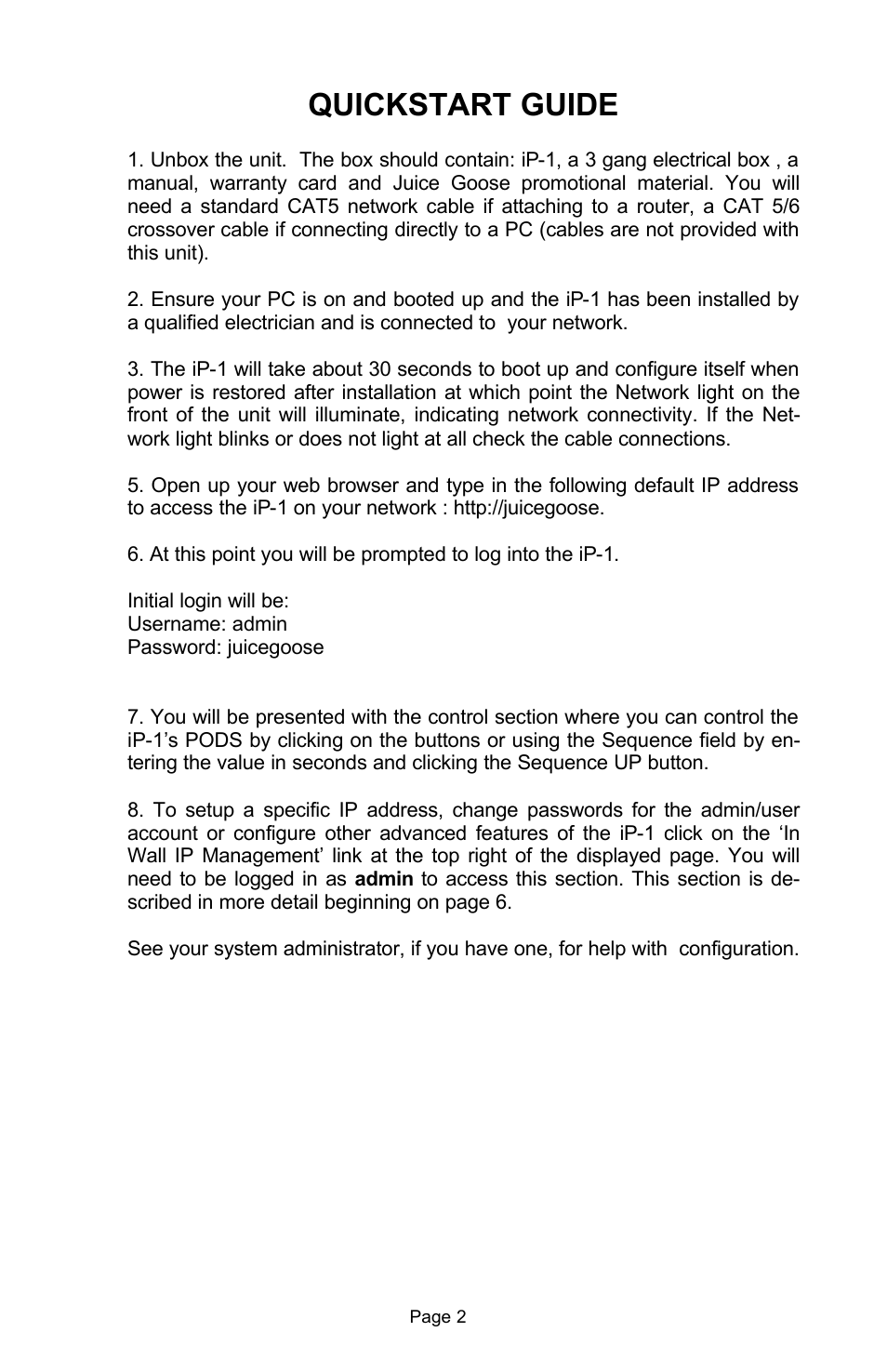 Quickstart guide | JuiceGoose iP 1 (Piwi) User Manual | Page 3 / 20