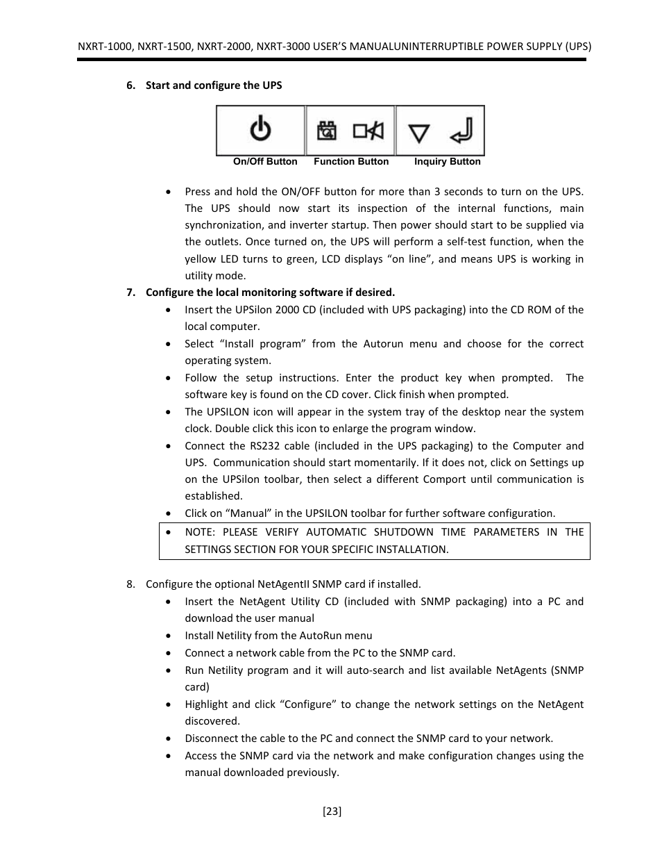 On/off button function button inquiry button | JuiceGoose NXRT Series User Manual | Page 23 / 45