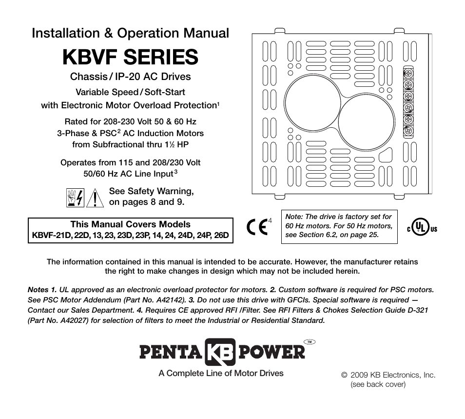 KB Electronics KBVF-23P User Manual | 45 pages