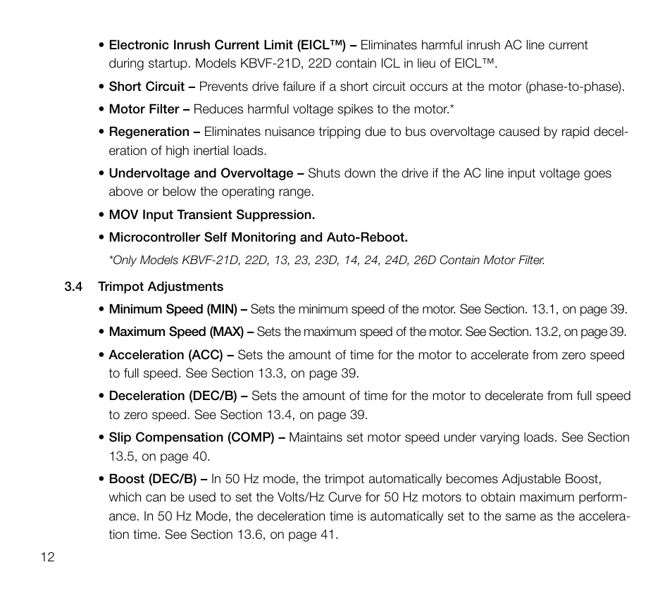 KB Electronics KBVF-23P User Manual | Page 12 / 45