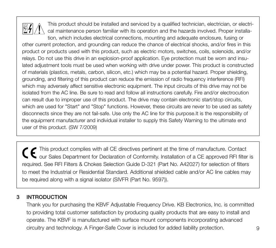 KB Electronics KBVF-23P User Manual | Page 9 / 45