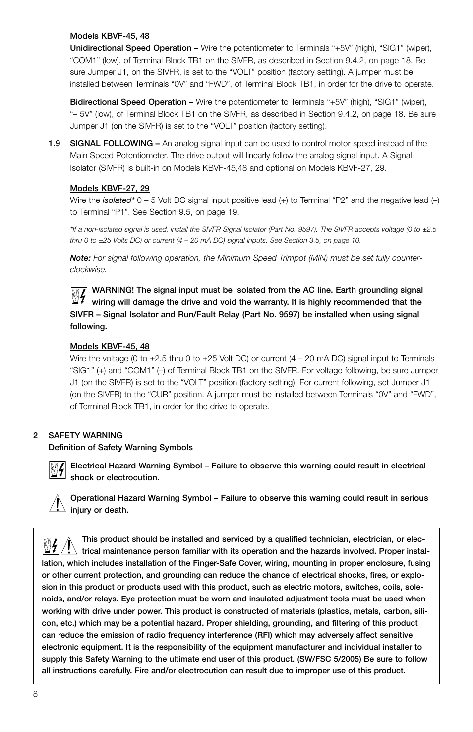 KB Electronics KBVF-48 User Manual | Page 8 / 29