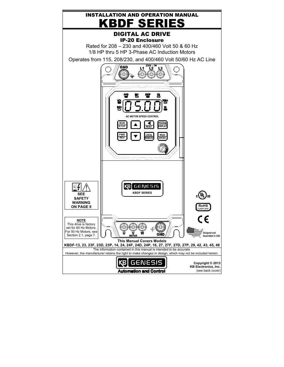 KB Electronics KBDF-48 User Manual | 73 pages