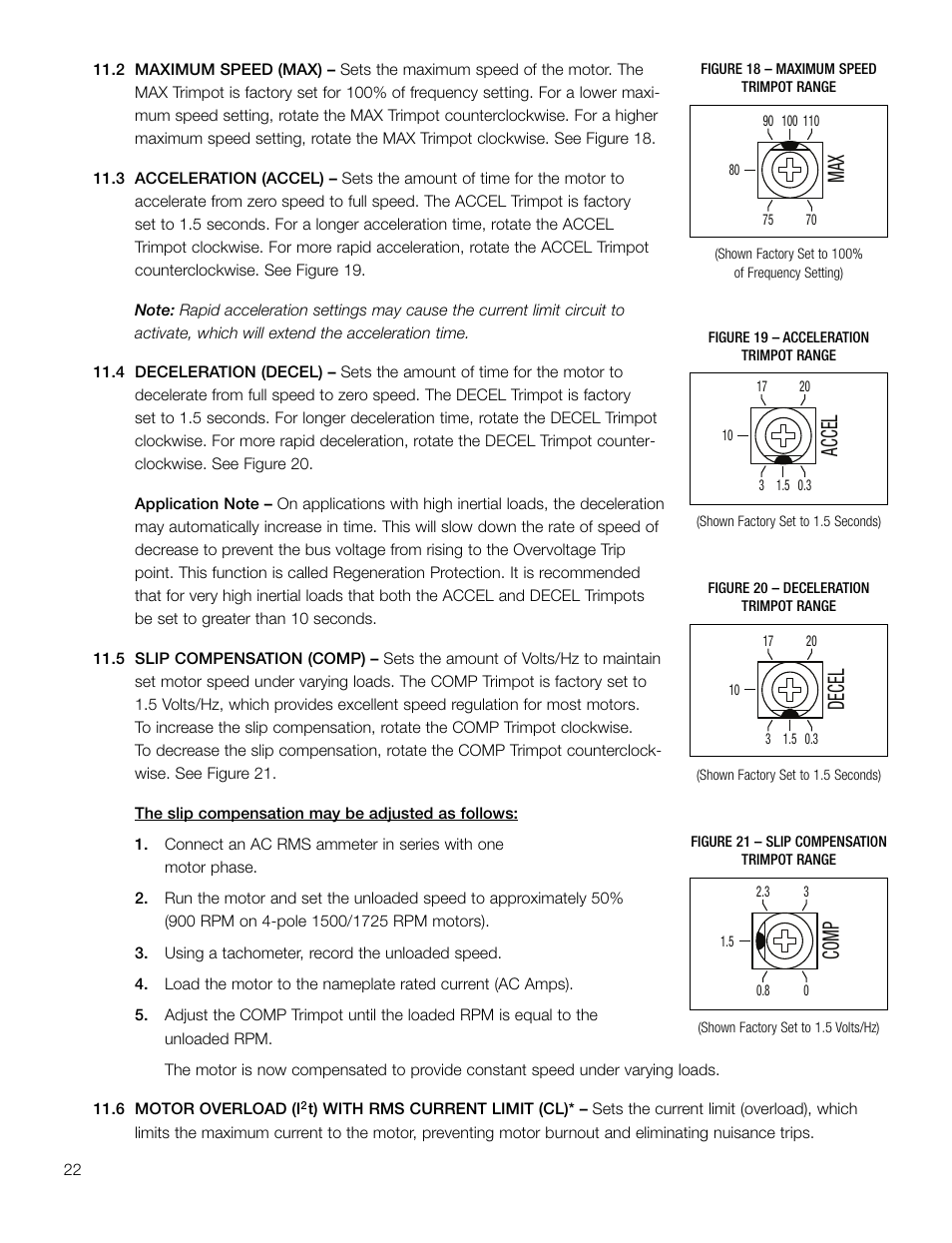 Accel, Dec el, Comp | KB Electronics KBMA-24DF User Manual | Page 22 / 25