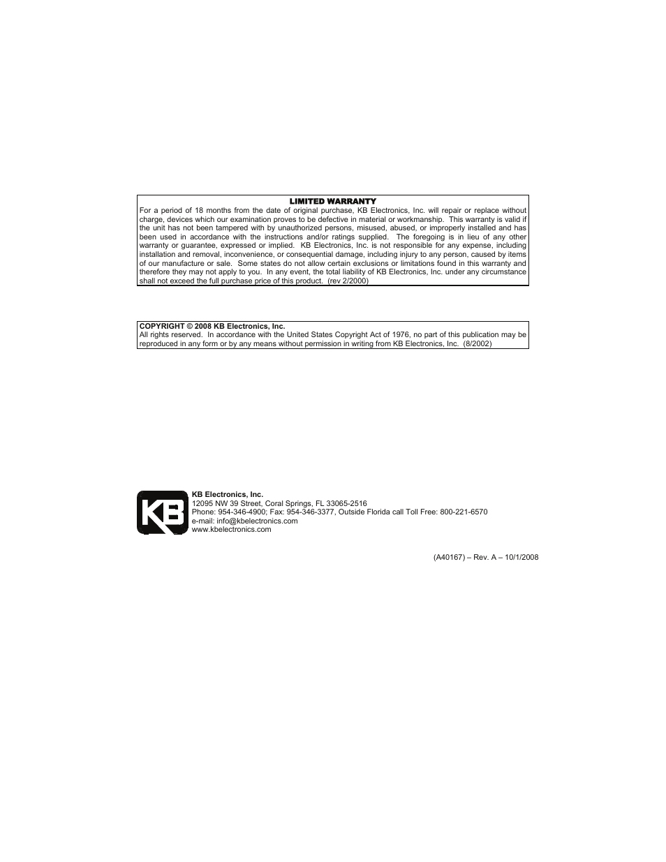 KB Electronics KBMK-24DF User Manual | Page 52 / 53