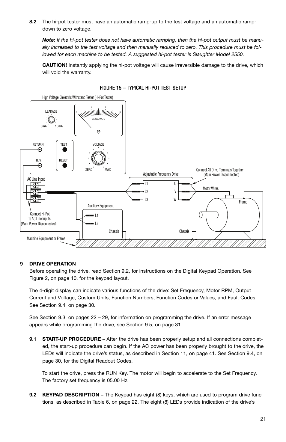 Figure 15 – typical hi-pot test setup | KB Electronics KBDA-48 User Manual | Page 21 / 57