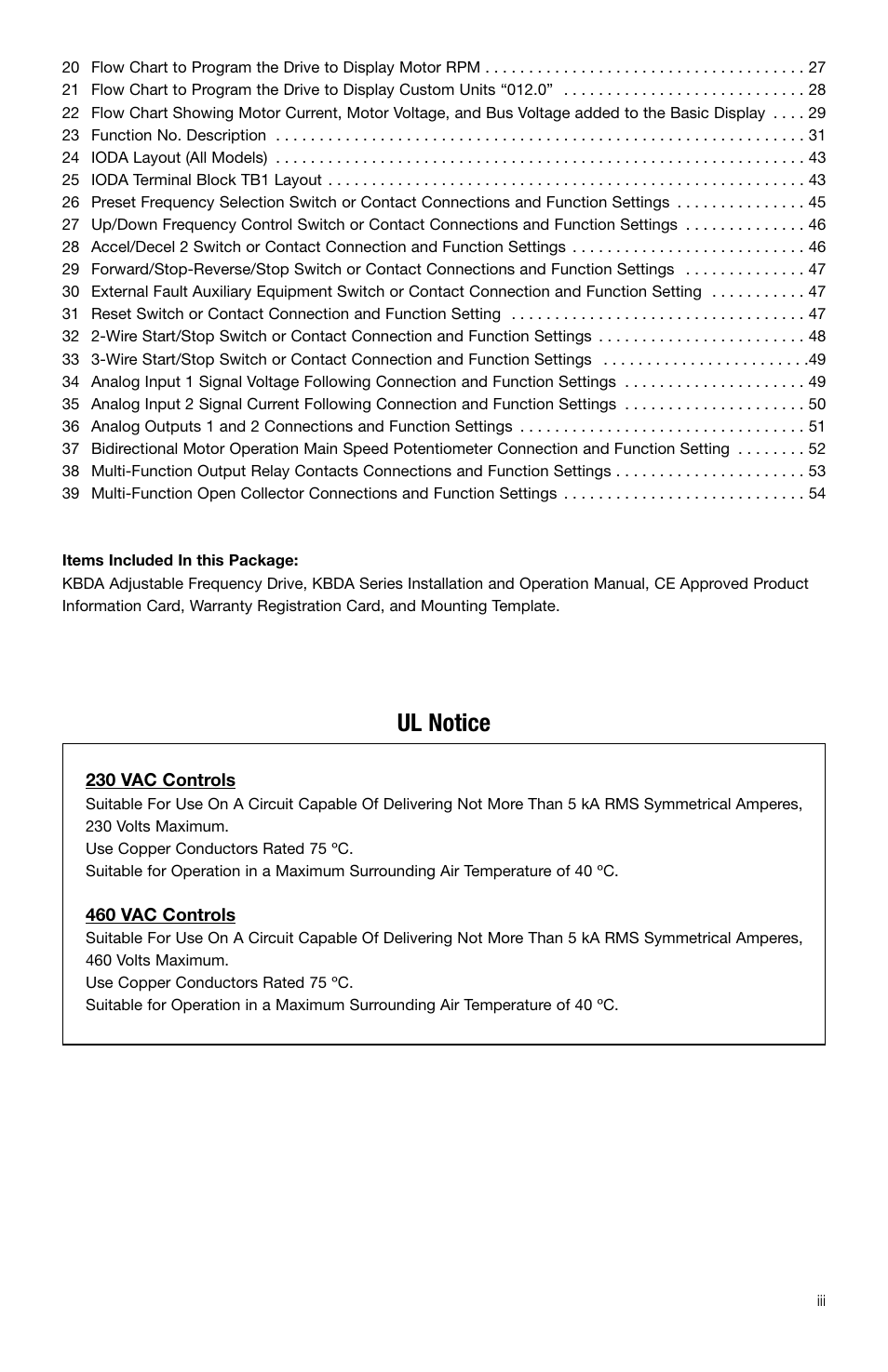 Ul notice | KB Electronics KBDA-48 User Manual | Page 3 / 57