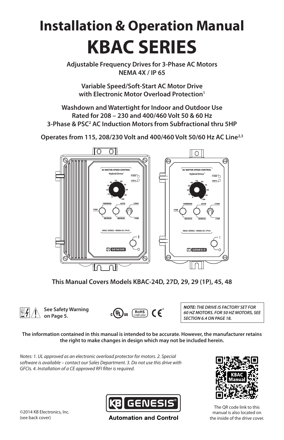 KB Electronics KBAC-48 User Manual | 28 pages