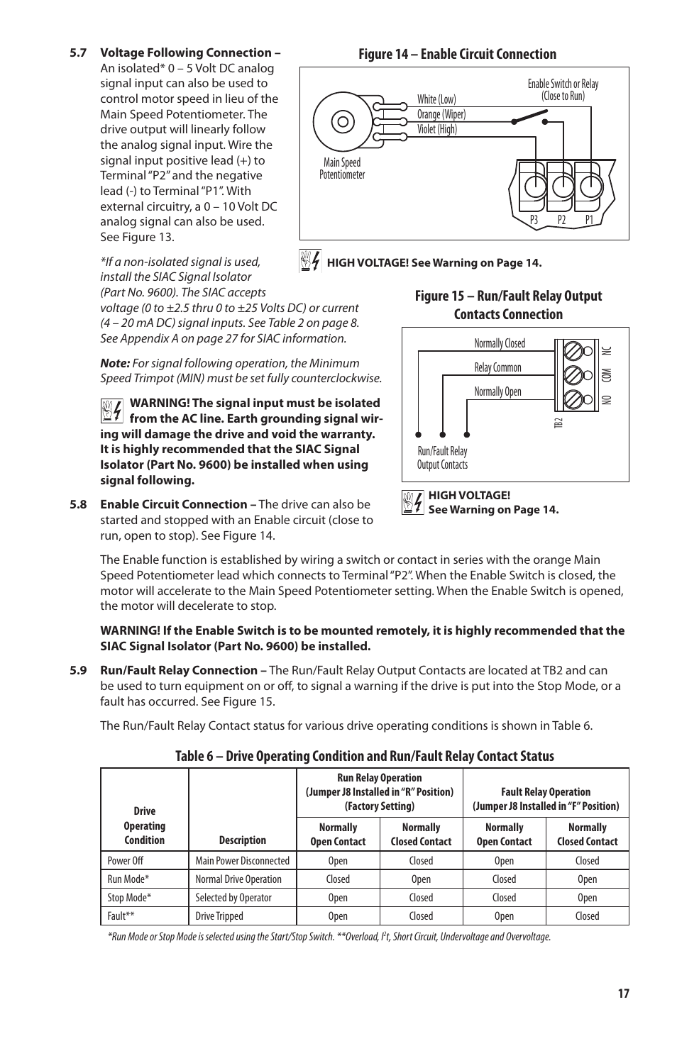 Figure 14 – enable circuit connection | KB Electronics KBAC-48 User Manual | Page 17 / 28