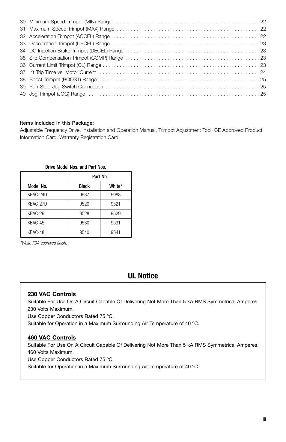 Ul notice | KB Electronics KBAC-29 (1P) User Manual | Page 4 / 29