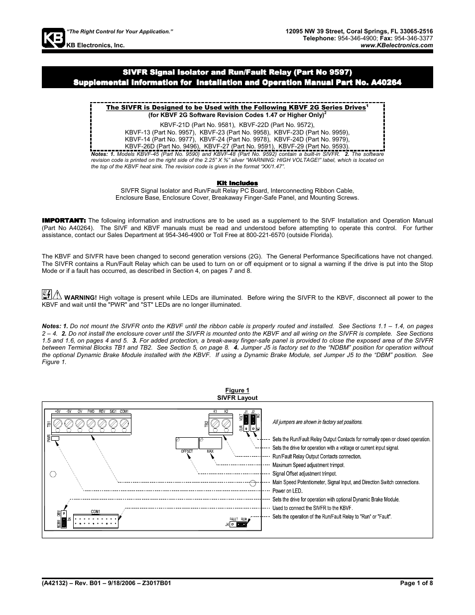 KB Electronics Installs on end of KBVF User Manual | 28 pages