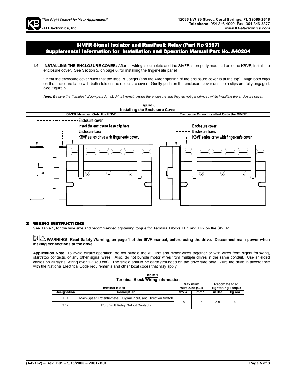 KB Electronics Installs on end of KBVF User Manual | Page 5 / 28