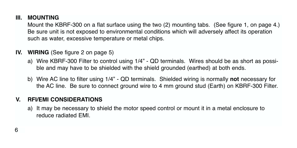 KB Electronics KBRF-300 CE Approved AC Line Filter (Class B) User Manual | Page 6 / 8