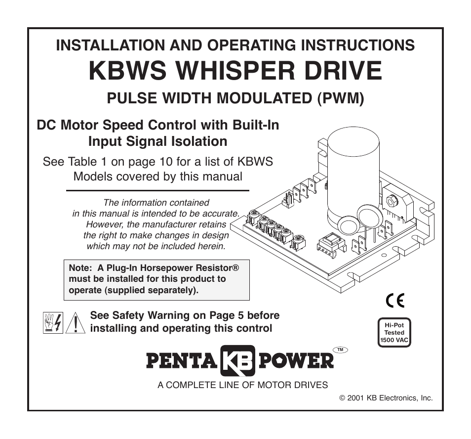 KB Electronics KBWS-25D User Manual | 25 pages