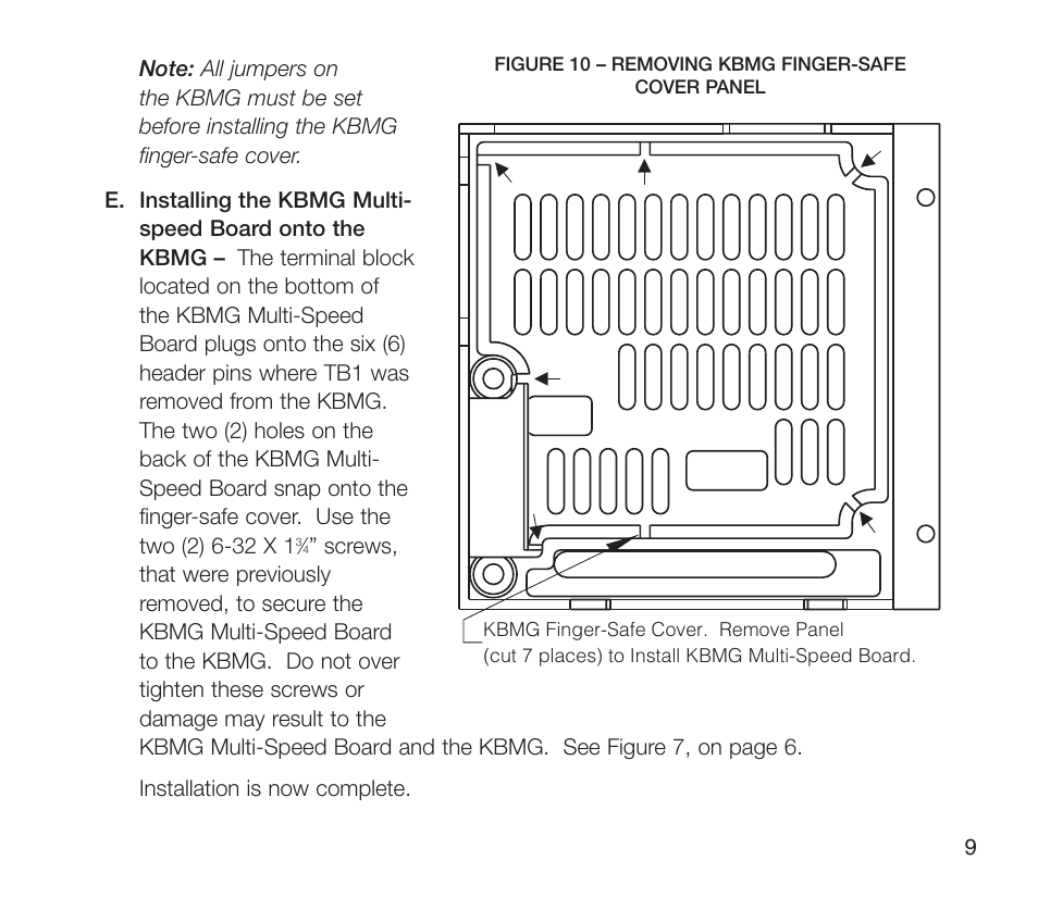 KB Electronics Multi Speed Board User Manual | Page 11 / 16