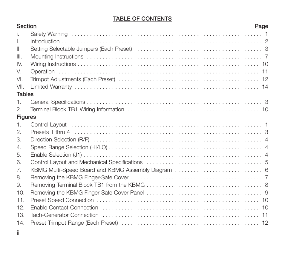 KB Electronics Multi Speed Board User Manual | Page 2 / 16