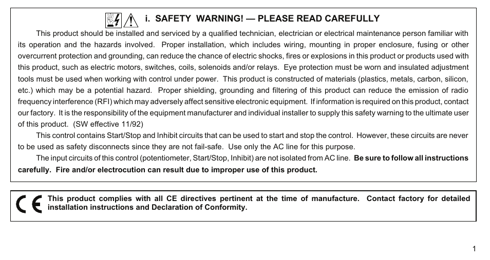 I. safety warning! — please read carefully | KB Electronics Anti Plug Reversing Module (APRM-PC) w/Switch Kit (for Model 240D Only) User Manual | Page 7 / 14