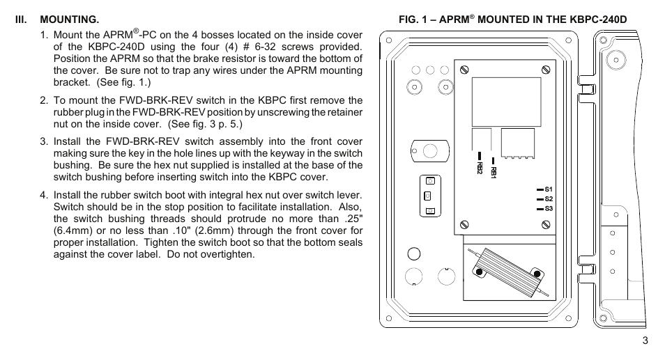 KB Electronics Anti Plug Reversing Module (APRM-PC) w/Switch Kit (for Model 240D Only) User Manual | Page 9 / 14