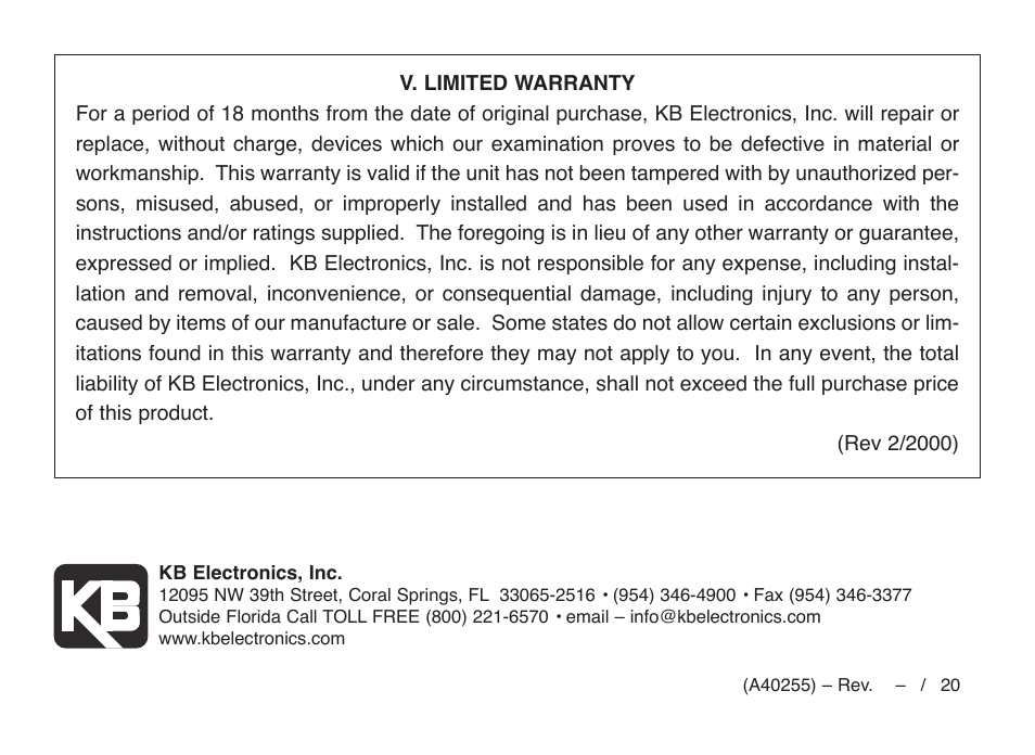 KB Electronics KBSI-240D KBSI Signal Isolator User Manual | Page 16 / 16