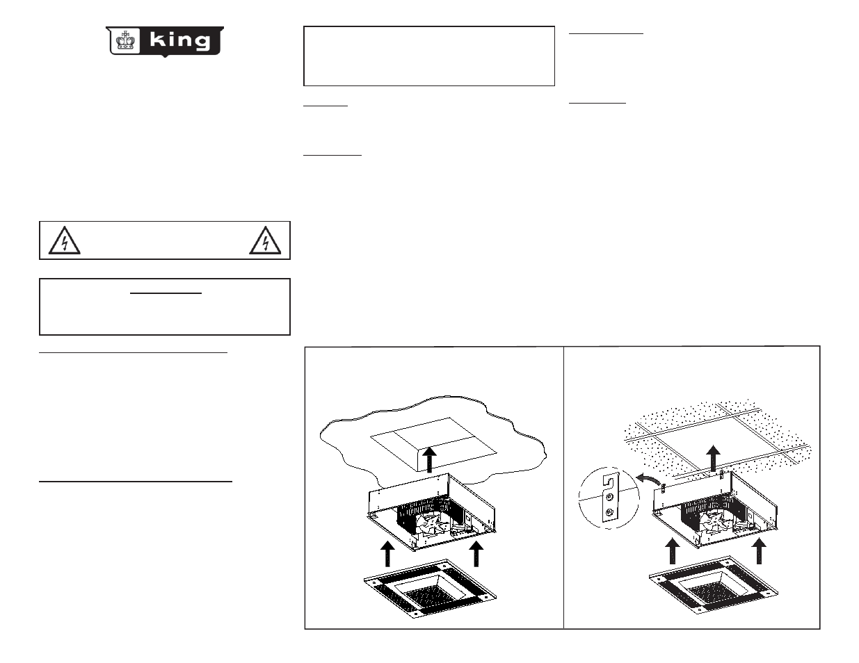King Electric Model KDS User Manual | 1 page