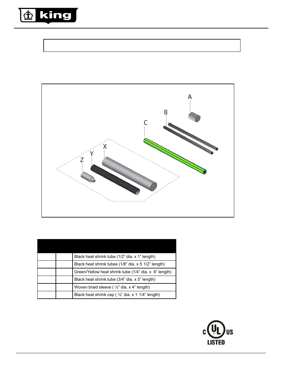 King Electric SRK02 connection kit User Manual | 7 pages