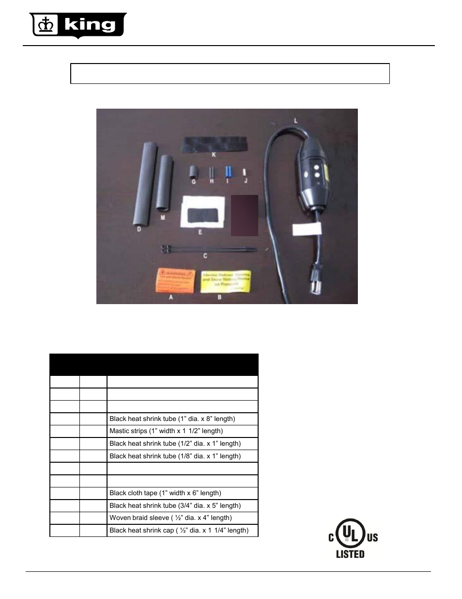 King Electric SRK08 GFEP device kit User Manual | 18 pages