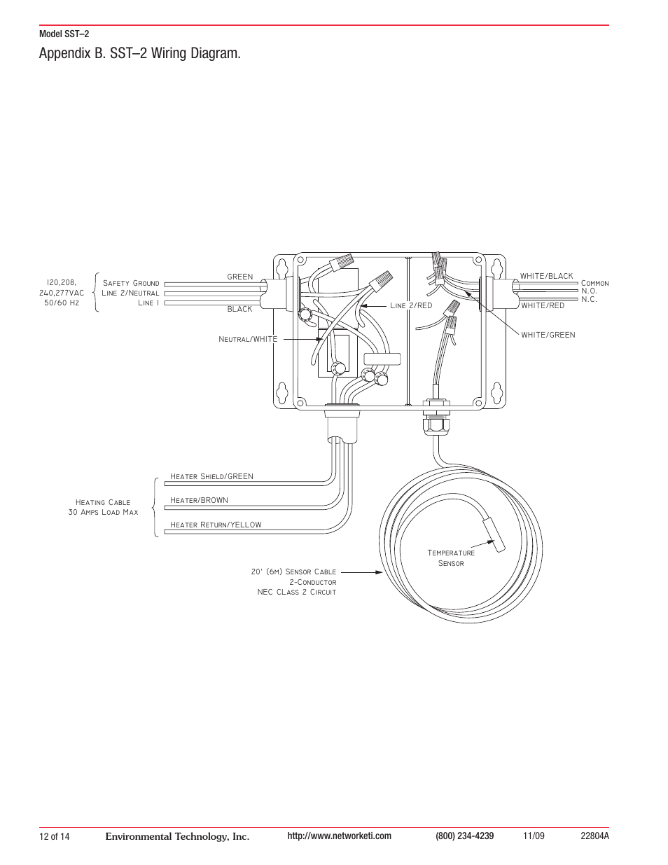 Appendix b. sst–2 wiring diagram | King Electric SST 2 User Manual | Page 12 / 14